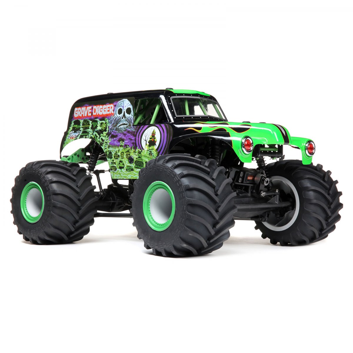 Радиоуправляемая машина Losi 1/10 LMT 4WD Solid Axle Monster Truck RTR,  Grave Digger (зелёный) LOS04021T1 Купить с доставкой